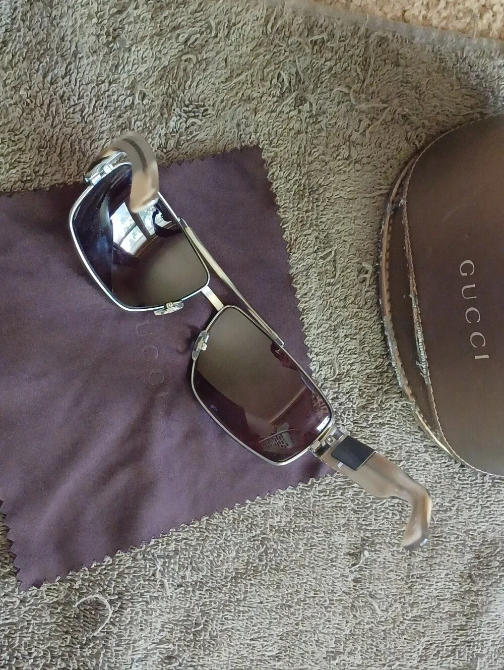 AUTHENTIC Gucci GG1856/S ( Aviator Square sunglasses )